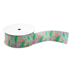 Lazo De Tela Gruesa Palm Beach Navidades Watercolor Pan de jengibre ro
