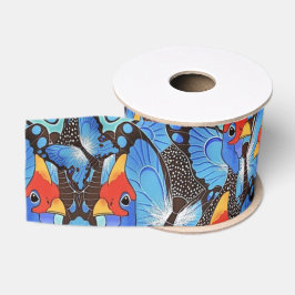 Lazo De Tela Gruesa Papel de envolver Kanga Azul
