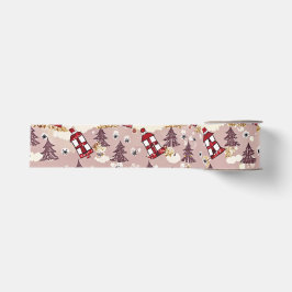 Lazo De Tela Gruesa Papel de regalo Pueblo Invernal Acogedor