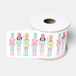 Lazo De Tela Gruesa Pastel Cascanueces Soldados de Ballet Rosa Navidad