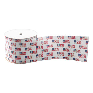 Lazo De Tela Gruesa Patriotic USA Grosgrain Ribbon
