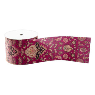 Lazo De Tela Gruesa Patrón de alfombra floral persa