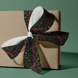 Lazo De Tela Gruesa Patrón de Bouquet de invierno