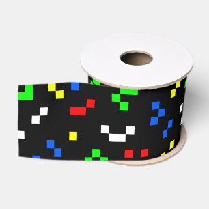 Lazo De Tela Gruesa Patrón de gráficos de videojuegos de 8 bits retro