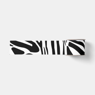 Lazo De Tela Gruesa Patrón de impresión de cebra en blanco y negro atr