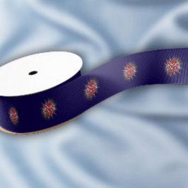 Lazo De Tela Gruesa Patrón de logotipo personalizado Promoción azul de