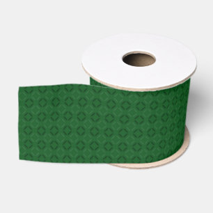 Lazo De Tela Gruesa Patrón geométrico elegante monocromo verde.
