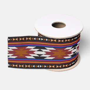 Lazo De Tela Gruesa patrón geométrico tribal del suroeste nativo