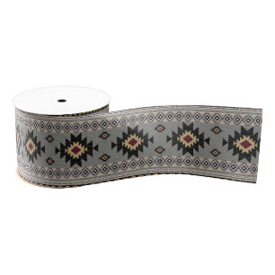 Lazo De Tela Gruesa Patrón Nativo Americano Geometría Tribal India