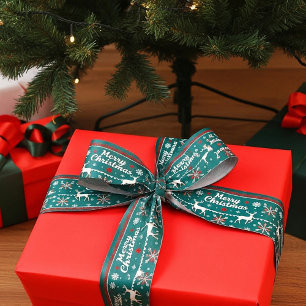 Lazo De Tela Gruesa Patrón nórdico de navidad