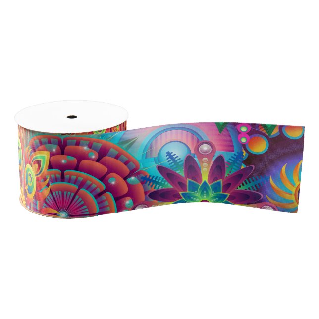 Lazo De Tela Gruesa Patrón retro falso Resumen bohemio (Carrete)