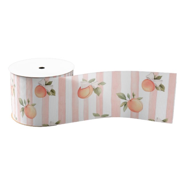 Lazo De Tela Gruesa Peach Baby Shower Gift (Carrete)