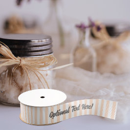 Lazo De Tela Gruesa Peach pálido con su nombre u ocasión en