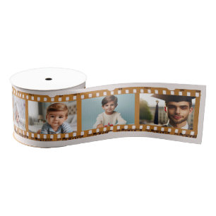 Lazo De Tela Gruesa Película personalizada de 8 fotos color rosa negat