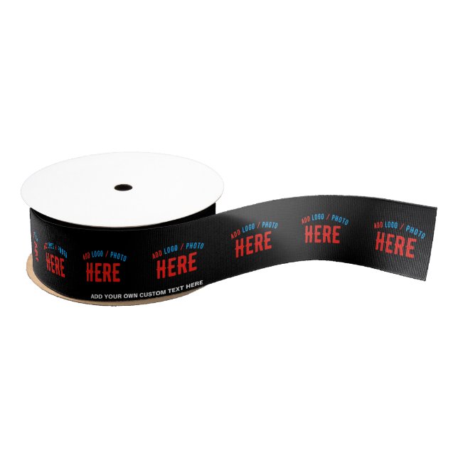 LAZO DE TELA GRUESA PERSONALIZABLE MODERNO ESTILO NEGRO VERIFICADO MAR (Carrete)