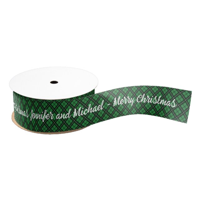 Lazo De Tela Gruesa Personalizar Navidades de nombres personalizados d (Carrete)