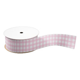 Lazo De Tela Gruesa Pink and White Gingham