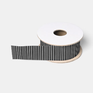 Lazo De Tela Gruesa Pinstripes formales verticales blancas en negro
