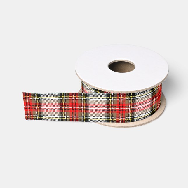Lazo De Tela Gruesa Plaid de Navidad (Carrete)