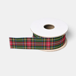 Lazo De Tela Gruesa Plaid Navidad Verde