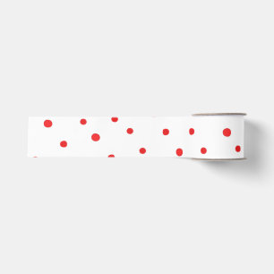 Lazo De Tela Gruesa Pos de polka roja de cinta