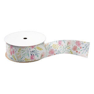 Lazo De Tela Gruesa Primavera pintada a mano floral