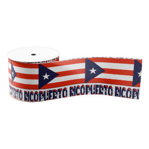 Lazo De Tela Gruesa Puerto Rico y bandera puertorriqueña