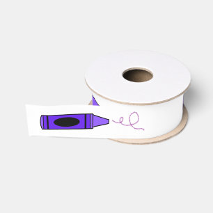 Lazo De Tela Gruesa Purple Crayon