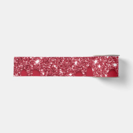 Lazo De Tela Gruesa Purpurina rojo goteo