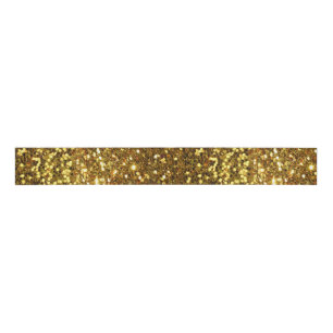 Lazo De Tela Gruesa Purpurina Sparkle Gold Faux Sequin