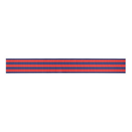 Lazo De Tela Gruesa Rayado (azules marinos y rojo)