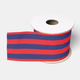 Lazo De Tela Gruesa Rayado (azules marinos y rojo)