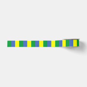 Lazo De Tela Gruesa rayas de bandera gabonesa símbolo de país amarillo
