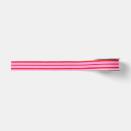 Lazo De Tela Gruesa Rayas rosadas y rojas