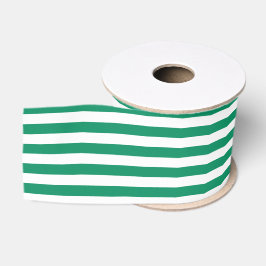 Lazo De Tela Gruesa Rayas | Verde y blanco | PERSONALIZABLE |