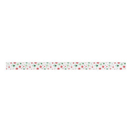 Lazo De Tela Gruesa Red White Green Dots Christmas