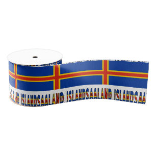 Lazo De Tela Gruesa Regalo de envoltorio de la bandera de las Islas Ål