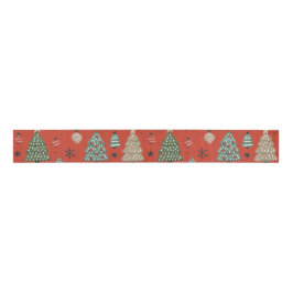 Lazo De Tela Gruesa Resonancias Navideñas-Rojo