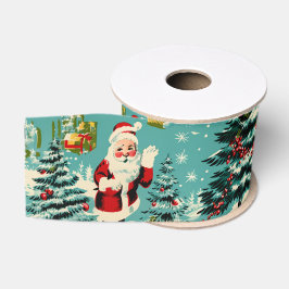 Lazo De Tela Gruesa Retro Santa Wonderland