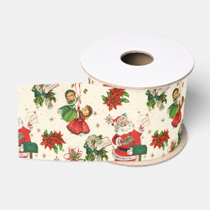 Lazo De Tela Gruesa Retro Treasures Navidad