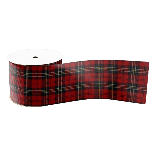 Lazo De Tela Gruesa Ribbon - Red Tartan Macpherson Clan (Carrete)