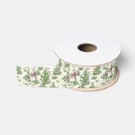 Lazo De Tela Gruesa Rojo y verde Santa Toile de Navidad