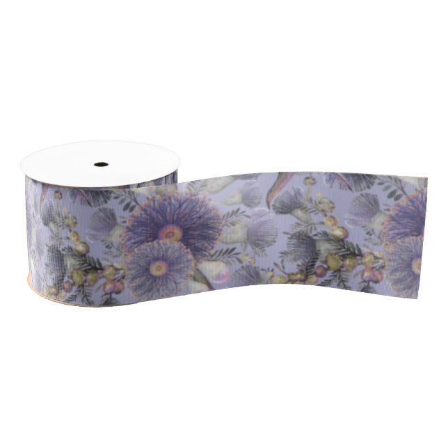 Lazo De Tela Gruesa Romántico Mauve Wattle & Eucalyptus (Carrete)