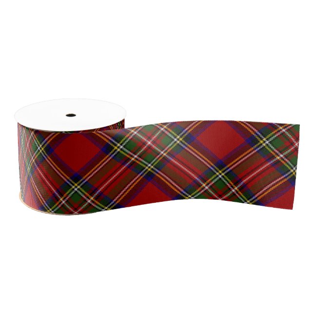 Lazo De Tela Gruesa Royal Stewart Tartan Plaid Scottish Pattern (Carrete)