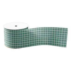 Lazo De Tela Gruesa Sage Green Plaid Rustic