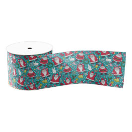 Lazo De Tela Gruesa Santa Claus Ribbon