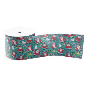 Lazo De Tela Gruesa Santa Claus Ribbon
