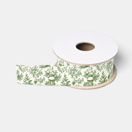 Lazo De Tela Gruesa Santa Toile de Navidad Verde