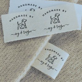 Lazo De Tela Gruesa  Script Handmade by Custom logo cut and sew 