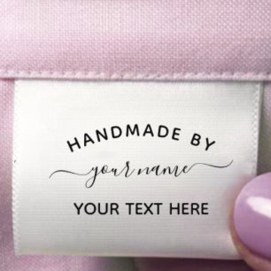 Lazo De Tela Gruesa Script hecho a mano por corte y coser Personalizad